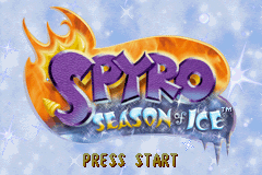 Spyro Superpack title screen for GameBoy Advance